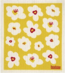 Retrokitchen 100% Compostable Sponge Cloth Retro Flowers  