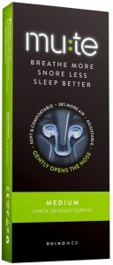 RHINOMED Mute (Breathe More, Snore Less, Sleep Better) Medium x 3 Pack (30 night supply)
