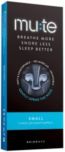 RHINOMED Mute (Breathe More, Snore Less, Sleep Better) Small x 3 Pack (30 night supply)
