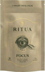 Ritua FOCUS 7 Day BacoMind Ginko Cordyceps Tyrosine B6 14 Caps