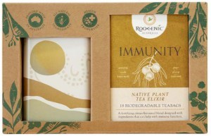 ROOGENIC AUSTRALIA Gift Box Immunity (Native Plant Tea Elixir) x 18 Tea Bags with Wellness Tin