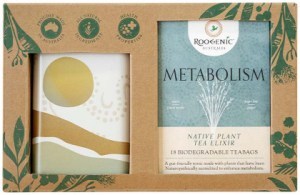 ROOGENIC AUSTRALIA Gift Box Metabolism (Native Plant Tea Elixir) x 18 Tea Bags with Wellness Tin