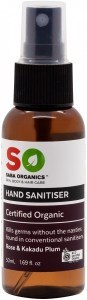 Saba Organics Hand Sanitiser Rose & Kakadu Plum Spray 50ml MAY22