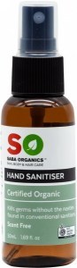 Saba Organics Hand Sanitiser Scent Free Spray 50ml
