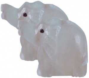 SALTCO Salt Crystal Tea Light Elephant x 2