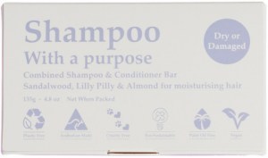 SHAMPOO WITH A PURPOSE Shampoo & Conditioner Bar Dry or Damaged 135g