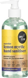 Simply Clean Hand Sanitiser Lemon Myrtle 250ml
