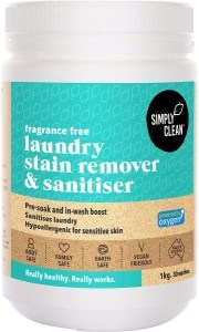 Simply Clean Laundry Stain Remover & Sanitiser Fragrance Free 1kg
