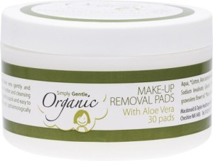 Simply Gentle Organic Make-Up Removal Pads with Aloe Vera 30pk