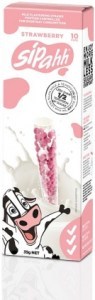Sipahh Natural Strawberry Milk Flavour Straw 10pk