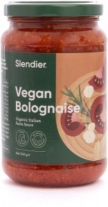 Slendier Vegan Bolognaise Organic Italian Pasta Sauce 340g