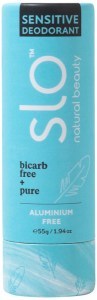 SLO NATURAL BEAUTY Natural Deodorant Stick Bicarb Free + Pure (Vanilla) 55g