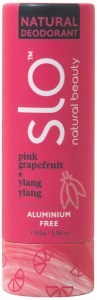 SLO NATURAL BEAUTY Natural Deodorant Stick Pink Grapefruit + Ylang Ylang 55g