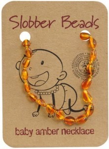 Slobber Beads Baltic Amber Baby Teething Necklace Honey Oval