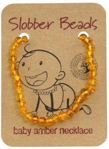 Slobber Beads Baltic Amber Baby Teething Necklace Honey Round