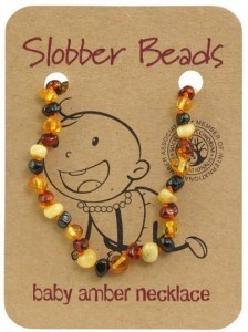 Slobber Beads Baltic Amber Baby Teething Necklace Multi Round