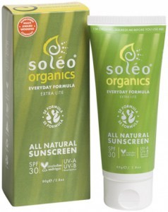 SOLEO ORGANICS All Natural Sunscreen SPF30 Everyday Formula (Extra Lite) 80g