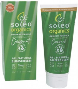 SOLEO ORGANICS All Natural Sunscreen SPF30 Original Formula (High Performance 3hr Water Resistant) C