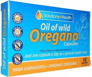 SOLUTIONS FOR HEALTH Organic Oil of Wild Oregano Capsules 12vc