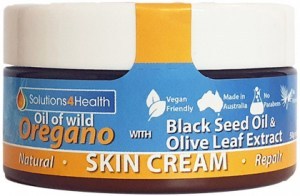 SOLUTIONS FOR HEALTH Oil of Wild Oregano, Black Seed Oil & Olive Leaf Extract Skin Cream 50g