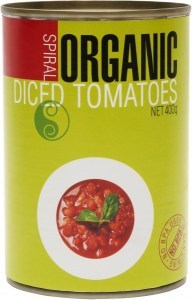 Spiral Organic Diced Tomato  400g