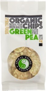 Spiral Organic Green Pea Chips  45g