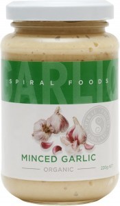 Spiral Organic Minced Garlic  Glass 220g