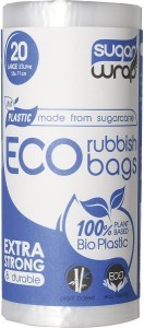 SugarWrap Eco Rubbish Bags Made from Sugarcane Large 35L 20pk