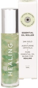 Summer Salt Body Essential Oil Roller 24K Gold Healing Aventurine 10ml