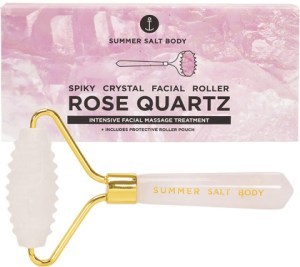 Summer Salt Body Spiky Crystal Facial Roller Rose Quartz  
