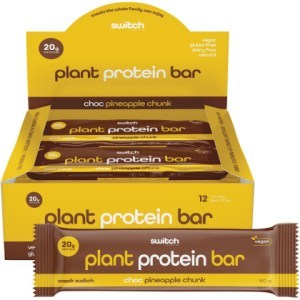 Switch Nutrition Plant Protein Bar Choc Pineapple Chunk 12x60g