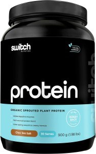 Switch Nutrition Protein Organic Sprouted Plant Choc Sea Salt 900g