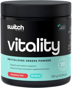 Switch Nutrition Vitality Revitalising Greens Powder Strawberry Kiwi 150g