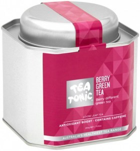 TEA TONIC Berry Green Tea Caddy Tin 200g