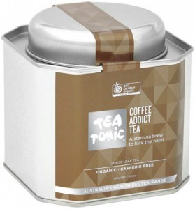 TEA TONIC Organic Coffee Addict Tea Caddy Tin 280g