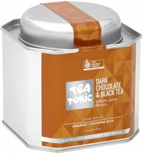 TEA TONIC Organic Dark Chocolate & Black Tea Caddy Tin 250g