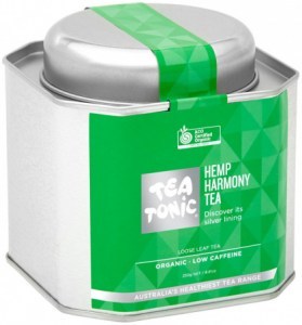 TEA TONIC Organic Hemp Harmony Tea Caddy Tin 250g