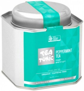 TEA TONIC Organic Peppermint Tea Caddy Tin 95g