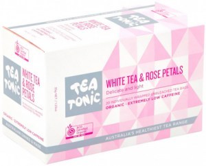 TEA TONIC Organic White Tea & Rose Petals Tea x 20 Tea Bags