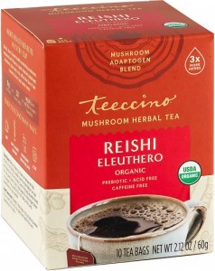 Teeccino Reishi Eleuthero Mushroom Adaptogen 10Teabags Box 60g