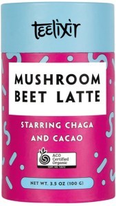 TEELIXIR Organic Mushroom Beet Latte (Starring Chaga and Cacao) 100g