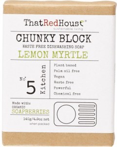 That Red House Chunky Block Dishwashing Soap Lemon Myrtle 140g