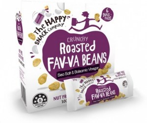 The Happy Snack Company Roasted Fav-va Beans Sea Salt & Balsamic  6x25g Box