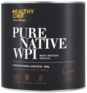 THE HEALTHY CHEF Pure Native WPI (Whey Protein Isolate) Cocoa 400g