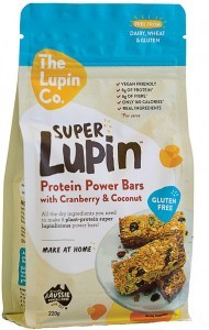 THE LUPIN CO. Super Lupin Protein Power Bars with Cranberry & Coconut Mix 220g