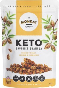 The Monday Food Co. Keto Gourmet Granola Crunchy Roast Almond & Cardamon 300g