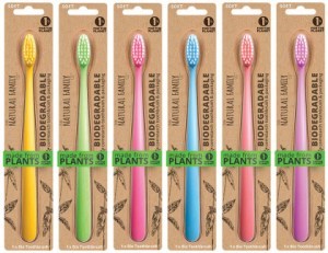 THE NATURAL FAMILY CO. Bio Toothbrush Neon (Single) - Colour selected at random