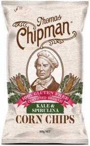 Thomas Chipman Organic Kale & Spirulina Corn Chips  200g