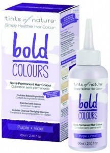 TINTS OF NATURE Bold Colours (Semi-Permanent Hair Colour) Purple 70ml