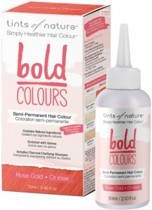 TINTS OF NATURE Bold Colours (Semi-Permanent Hair Colour) Rose Gold 70ml